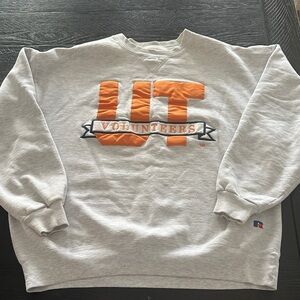 Vintage Russell Athletic UT Volunteers Gray and Orange Crewneck Sweater